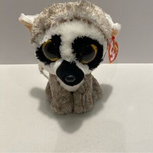 Ty Beanie Boo Meerkat Plush - Gray, White, Black, Gold Eyes